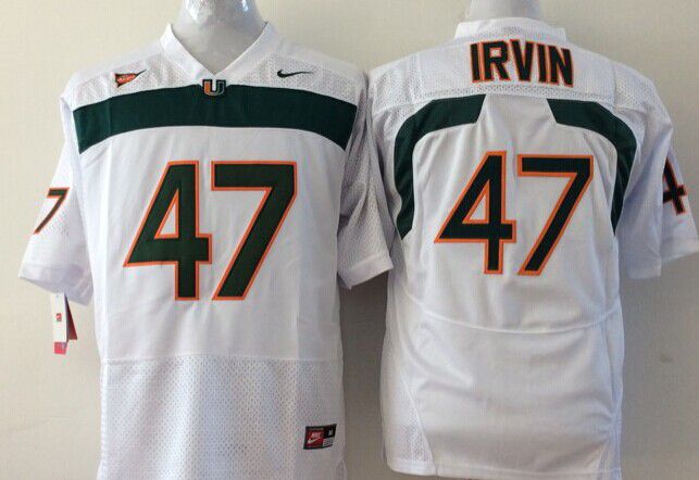Men Miami Hurricanes #47 Irvin White 2025 NCAA Jersey->ncaa teams->NCAA Jersey